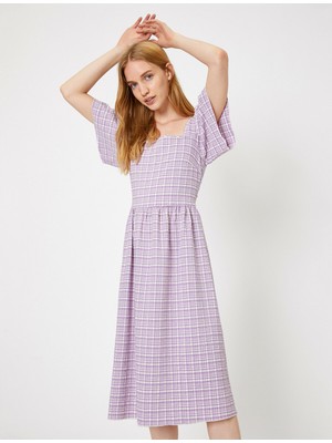 Koton Kadın Kareli Elbise