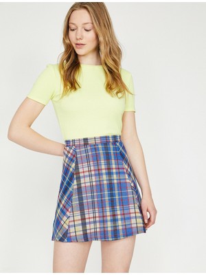 Koton Kadın Kareli Etek