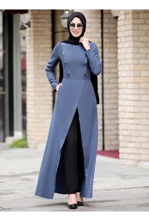 Baliksirti Kislik Pardesu Fume Elbise Modelleri Elbise Islami Giyim