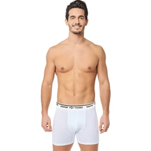 Seher Yıldızı Erkek Likralı Boxer Beyaz XXL