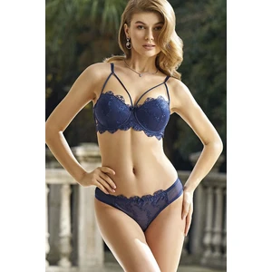 Telli Dantelli Slip Destekli / Push-Up Sütyen Takım 4591