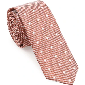 Krem Desenli Slim Kravat- Skaı-3