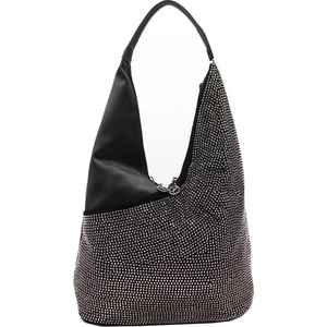 Nas Bag 1030 Saten Taşlı Kadın Omuz Çanta Kadın Çanta Siyah