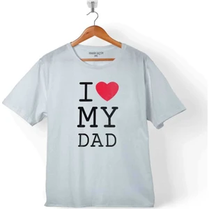 Kendim Seçtim I Love My Dad Babalar Doğum Günü Hediye 5 Çocuk T-Shirt