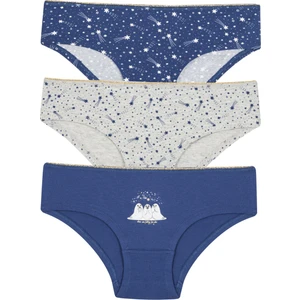 Çok Renkli Falling Stars 3lü Hipster Külot