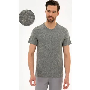Pierre Cardin Erkek Siyah Slim Fit Bisiklet Yaka Tişört 50218507-VR046