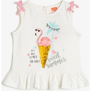 Kız Bebek Yazılı Baskılı Atlet