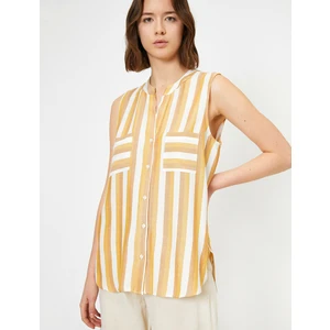 Çizgili Kolsuz Gömlek