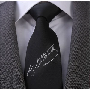 Exve Exclusive Atatürk İmzalı Siyah Kravat