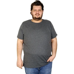 Büyük Beden Erkek Tshirt Bisiklet Yaka Basic 20031 Antramelanj