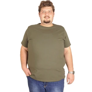 Büyük Beden Erkek Tshirt Bisiklet Yaka Basic 20031 Haki