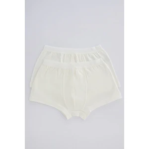 Kırık Beyaz Erkek Çocuk Organic Cotton 2li Boxer