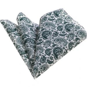 Exve Exclusive Yeşil Beyaz Şal Desen Yaka Mendili