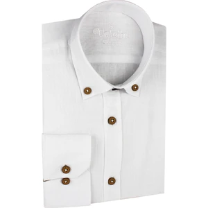 Slim Fit Beyaz Erkek Keten Gömlek 