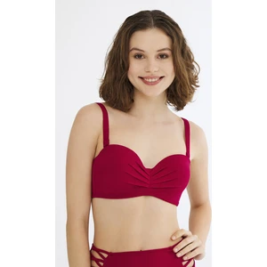 Bordo Basic Lotus Bikini Üstü