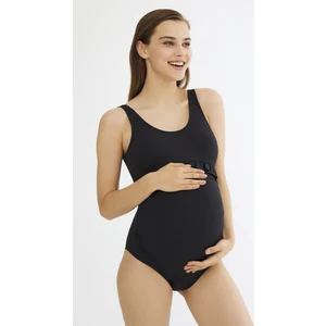 Siyah Basic Maternity Mayo