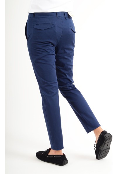 Luppo Club Chino Gabardin Indigo Erkek Pantolon