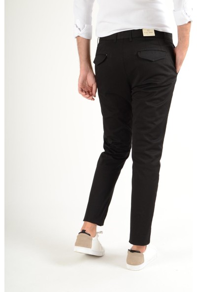 Luppo Club Chino Gabardin Siyah Erkek Pantolon