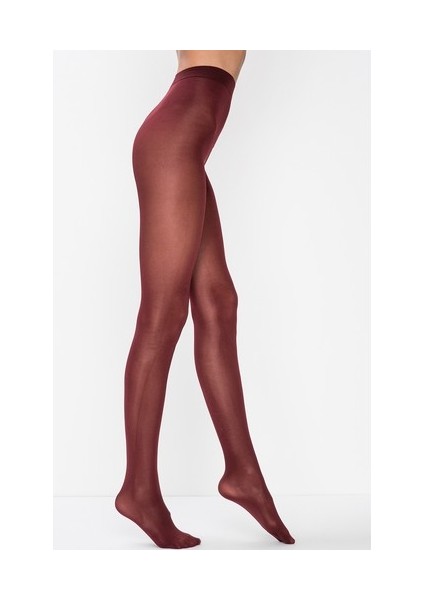 Bordo Mikro 70 Külotlu Çorap-licious
