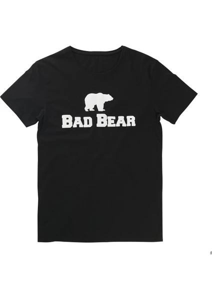 Bad Bear Bad Bear Erkek Siyah Baskılı Bisiklet Yaka Tişört