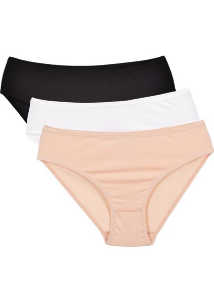3'lü paket Likralı Bikini Kadın Külot 203
