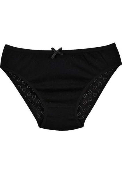 6'lı paket Jakarlı Kalp Desenli Kadın Bikini Külot 200