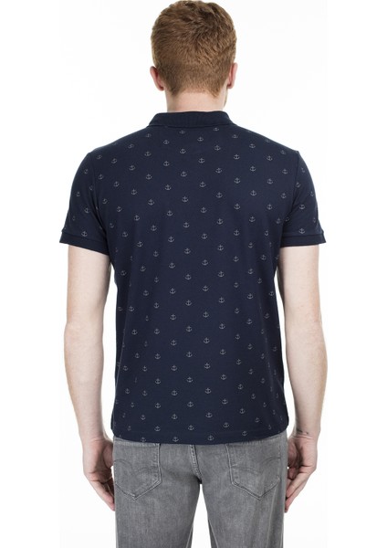 242049 Pool Lacivert Lacivert Desenli Erkek Polo T-Shirt fiyatları