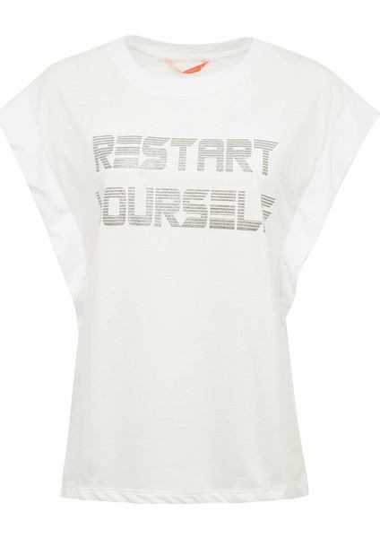 Slogan Baskılı Oversize Fit Tişört R0652AZ20SM