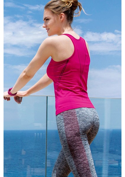 Düz Fitness Spor Giyim Atlet S201