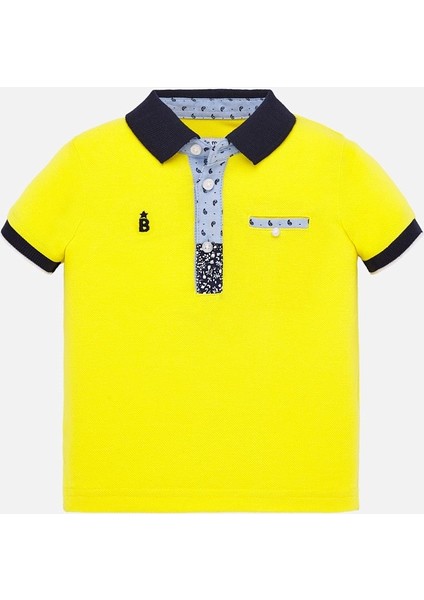 Erkek Bebek Kısa Kollu Polo Yaka Tişört Sarı 1146