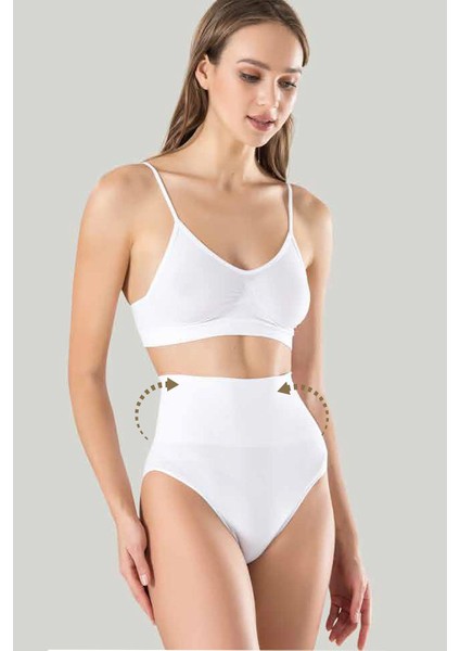 Mideli Slip Yüksek Bel Kadın Külot Korse 1001