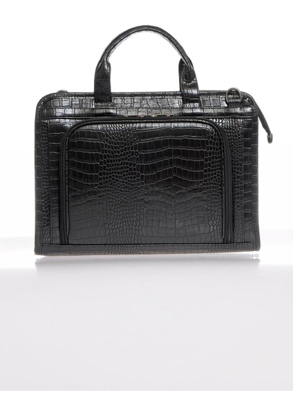Luxury SG071219 Kroko/siyah Unisex Evrak Çantası