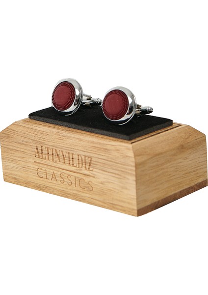 ALTINYILDIZ CLASSICS Erkek Bordo Bordo Kol Düğmesi fiyatları