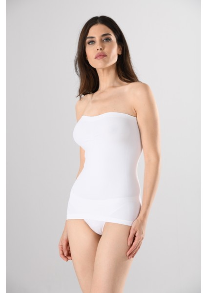 Büzgülü Straples Uzun 11040 Örme Seamless Dikişsiz Soft Basic Kadın Atlet indirimleri