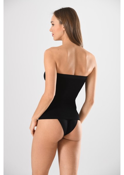 Straples Uzun 1403 Örme Seamless Dikişsiz Soft Basic Kadın Atlet