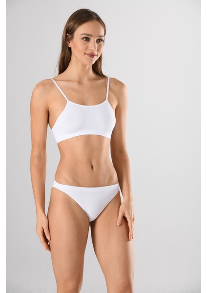 Ince Askılı 11115 Sıfır Kol Örme Seamless Dikişsiz Basic Kadın Büstiyer modelleri