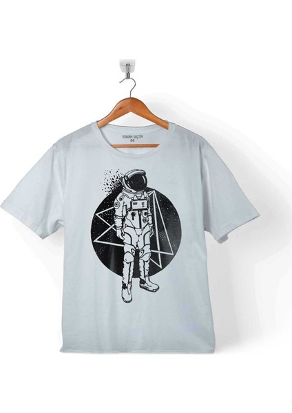 Uçan Astronot Uzay Cosmos Space Galaksi Gezegen Çocuk T-Shirt