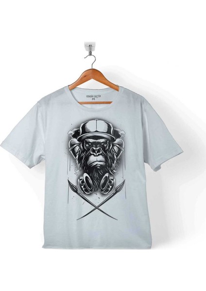 Monkey Graffıtı Maymun Grafik Çocuk T-Shirt