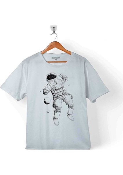 Astronot Uzay Space Cosmos Galaksi Gezegen 2 Çocuk T-Shirt