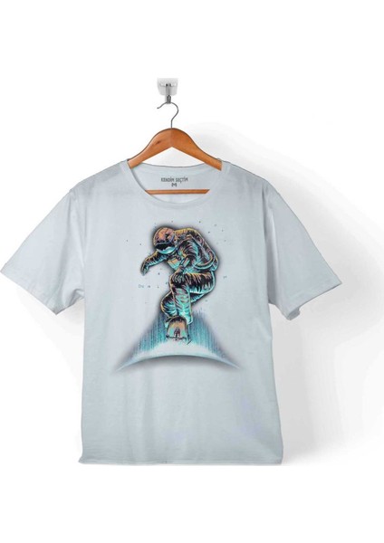 Astronot Uzay Cosmos Ay Dünya Gezegen Galaksi 2 Çocuk T-Shirt