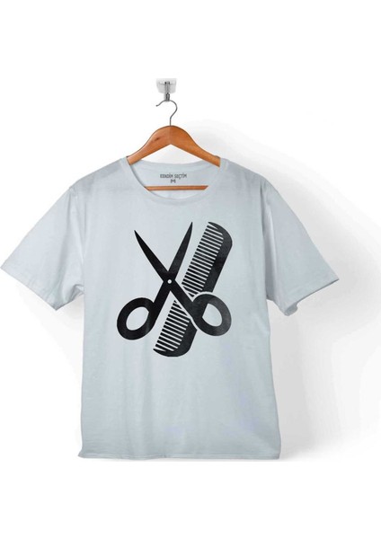 Berber Barber Kuaför Makas Saç Sakal Traş Çocuk T-Shirt
