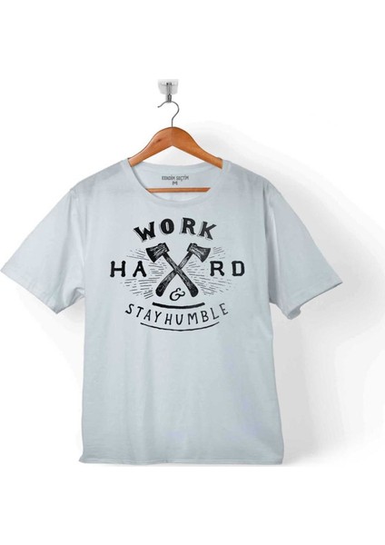 Work Hard Stay Humble Çok Çalış Mütevazi Ol Çocuk T-Shirt