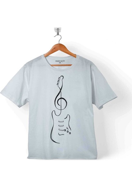 Sol Anahtarı Elektro Gitar Müzik Nota Metallıca Çocuk T-Shirt