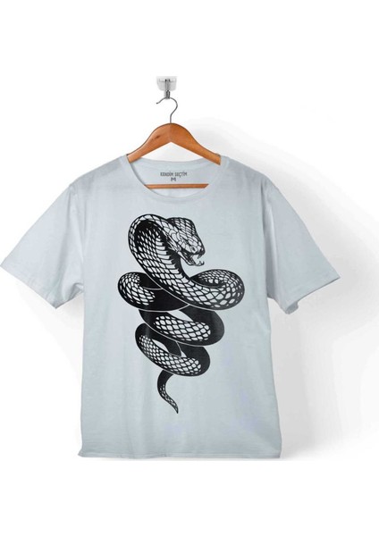 Kral Kara Kobra Yılan Kıng Black Snake Cobra Çocuk T-Shirt