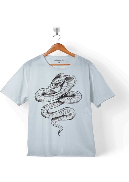 Kral Kara Kobra Yılan Kıng Black Snake Cobra 3 Çocuk T-Shirt