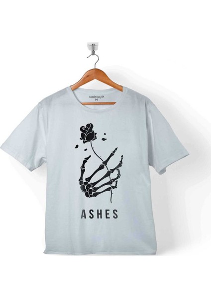 Kuru Kafa Skull Skeleton İskelet Ashes Aşk Gül Çocuk T-Shirt