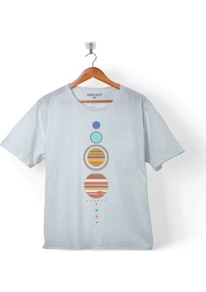 Güneş Sistemi Gezegenler Solar Sistem Dünya Ay Çocuk T-Shirt