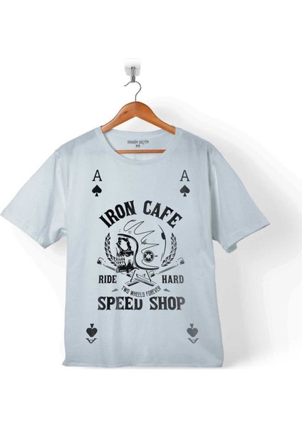 Kupa As Iron Cafe Rıde Hard Speed Shop Çocuk T-Shirt