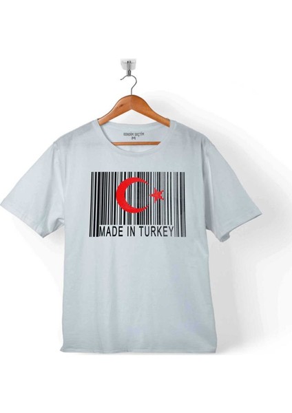 Made In Turkey Barkod Türk Bağrağı Ay Yıldız Çocuk T-Shirt