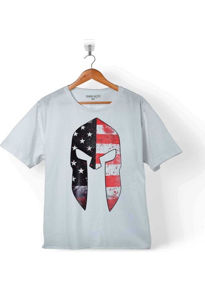 Spartan Helmet Kask Shaped 300 Spartalı Çocuk T-Shirt